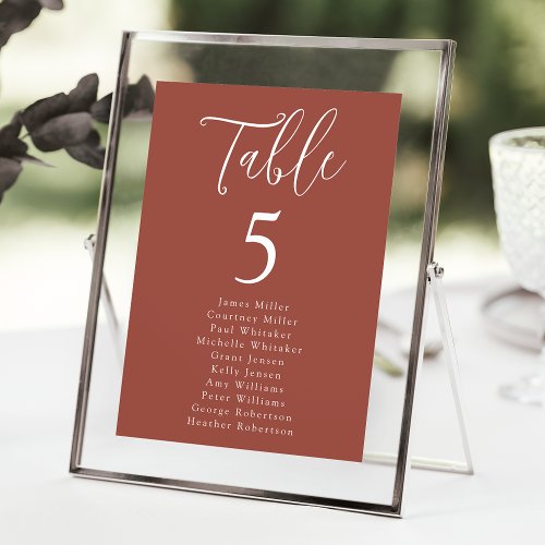 Simple Script Rust Table Number Seating Chart