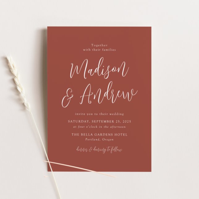 Simple Script Rust Wedding Invitation (Creator Uploaded)
