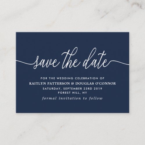 Simple Script Save The Date Enclosure Card