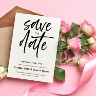 Simple Script Save the date Invitation