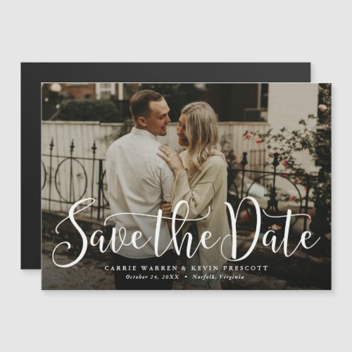 Simple script save the date magnetic invitation