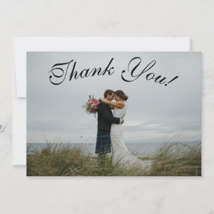 Simple script – Scottish wedding Thank You Card