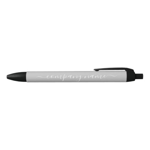 Simple Script _ Silver  White _ CompanyEvent Black Ink Pen