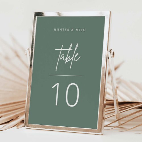Simple Script Table Number Wedding Reception Sign