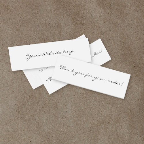 Simple Script Thank You for Your Order Mini Calling Card