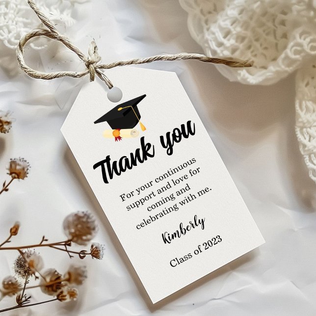 Simple script thank you Graduation party Gift Tags (Creator Uploaded)