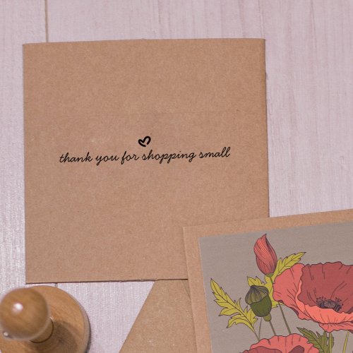 Simple Script Thank You Packaging  Rubber Stamp