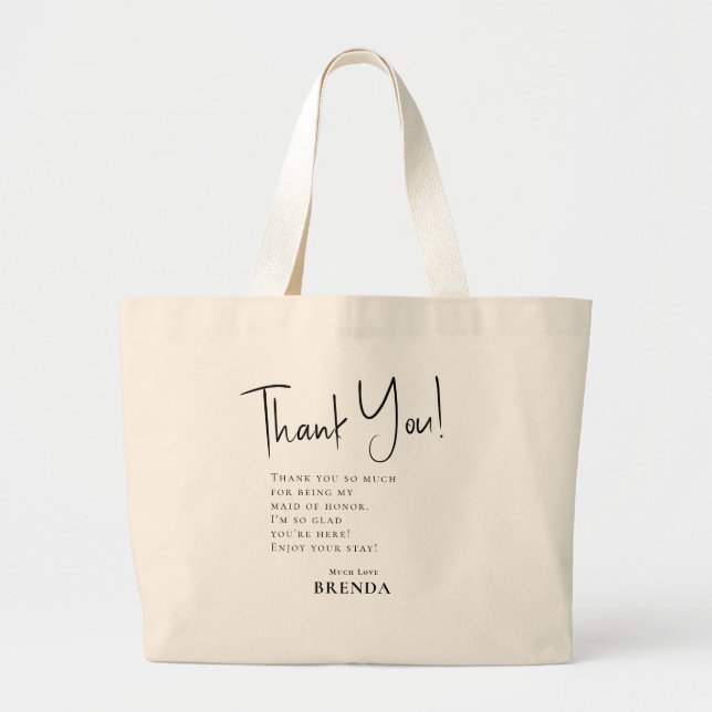  Simple Script Thank You Thank You Gift Bag (Front)