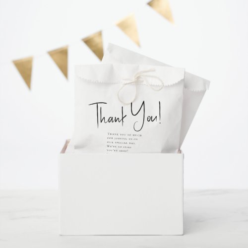  Simple Script Thank You Wedding Gift Bag