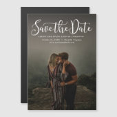 Simple script vertical photo save the date (Front/Back)
