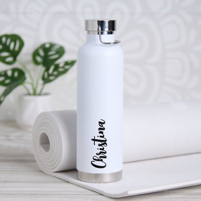 Simple Script Water Bottle (Yoga)