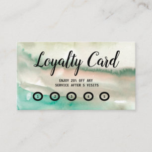 simple script WATERCOLOR Flat Loyalty Card
