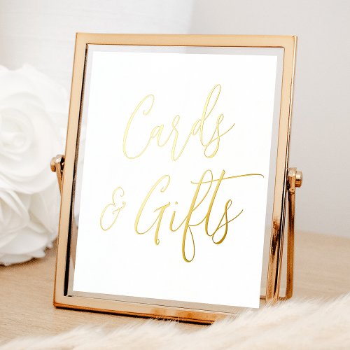Simple Script Wedding Cards and Gifts Foil Prints