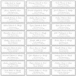 Simple Script Wedding Guest Names Address Sticker<br><div class="desc">Composed of simple serif and classic cursive script typography. These elements are simple,  elegant,  and modern. This has 30 stickers. 
 
 This is designed by White Paper Birch Co. exclusive for Zazzle.
 
 Available here:
 http://www.zazzle.com/store/whitepaperbirch</div>