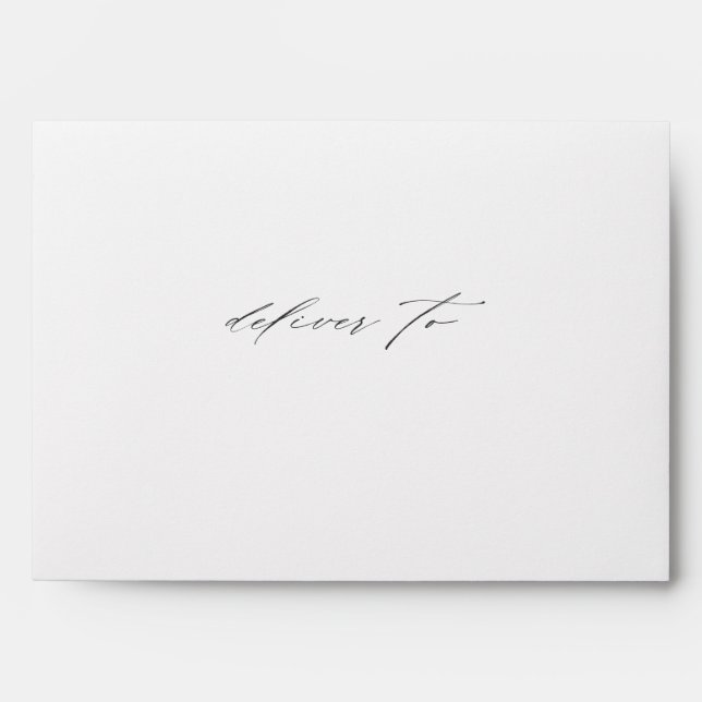 Simple Script Wedding Invitation Envelope (Front)