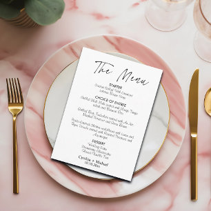 Simple Script Wedding Menu