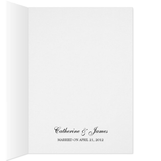 Simple Script Wedding Photo Thank You Card