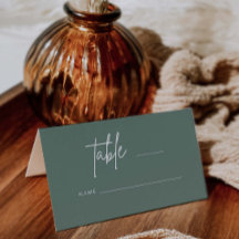 Simple Script Wedding Place Card Table Escort H100