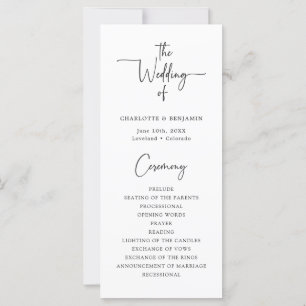 Simple Script Wedding Program
