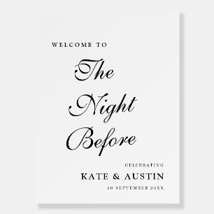 simple script wedding rehearsal sign