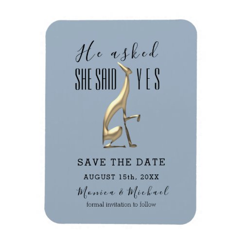 Simple Script Wedding Save The Date Invitation Magnet