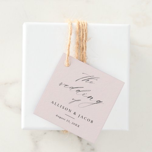 Simple Script Wedding Thank You Favor Tags