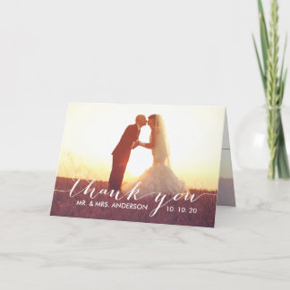 Simple Script | Wedding Thank You Folded Card