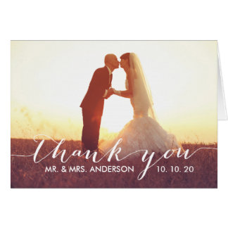 Simple Script | Wedding Thank You Folded Card