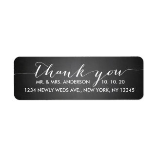 Simple Script Wedding Thank You Label