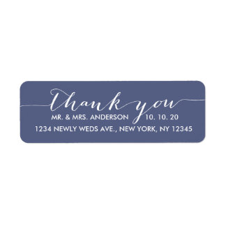 Simple Script Wedding Thank You Label