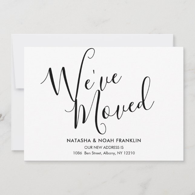 Simple Script We've Moved New Address Announcement (Front)