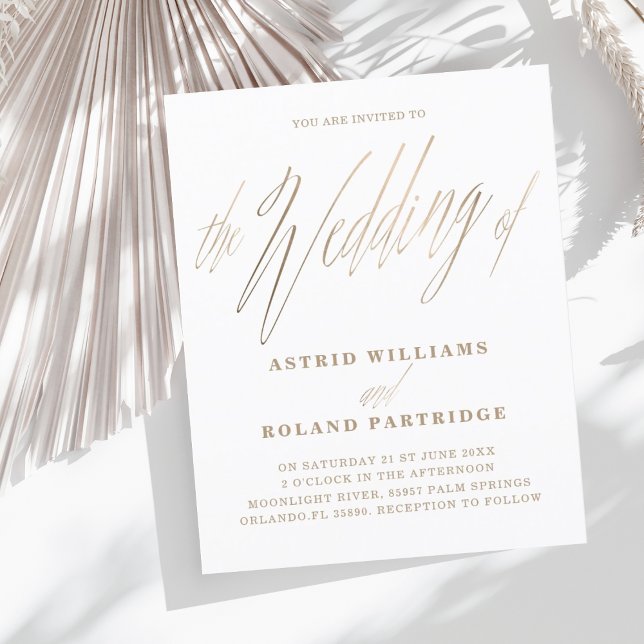 Simple Script White & Gold Budget Wedding  (Creator Uploaded)