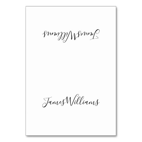 Simple Script White Wedding Place Cards