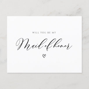 simple script will you be my maid of honor card