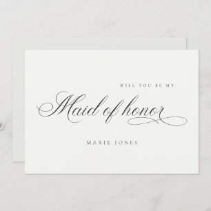 Simple Script Will you be my Maid of Honor Card