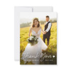 Simple Script with Heart Photo Wedding