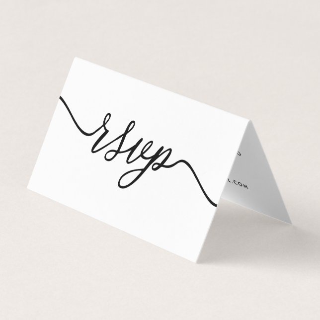 Simple Script with Photo RSVP Card (Front)