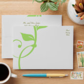 Simple Scrolling Green Vine Envelope (Desk)