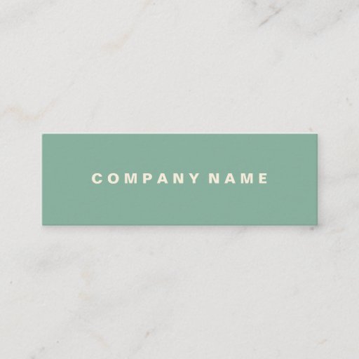 Customizable Seafoam Offwhite Plain Basic Simple Minimal Business Card