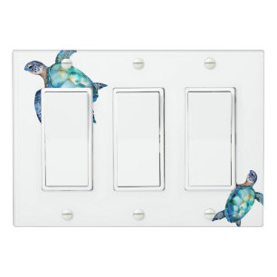 Simple Sea Turtle Bathroom II Light Switch Cover