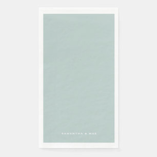 Simple Seafoam Couple Names Modern Guest Paper Guest Towels