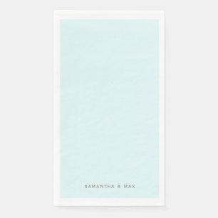 Simple Seafoam Personalized Modern Guest Paper  Towels