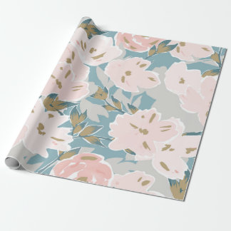 Simple seamless pattern of hand drawn gouache flow wrapping paper