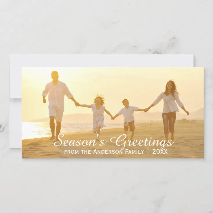 Simple Season's Greetings Photo Card Zazzle