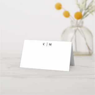 Simple Serif Classic Pretty Wedding Place Card