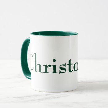 Simple Serif Modern Handsome Personalized Hunter Mug by The_Monogram_Shop at Zazzle