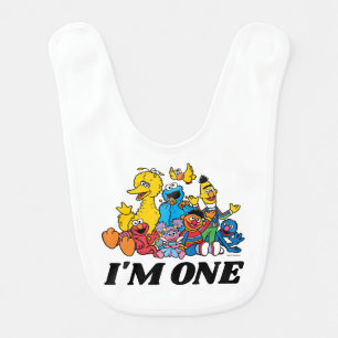 Simple Sesame Street Pals 1st Birthday Baby Bib