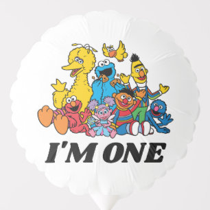 Simple Sesame Street Pals 1st Birthday Balloon