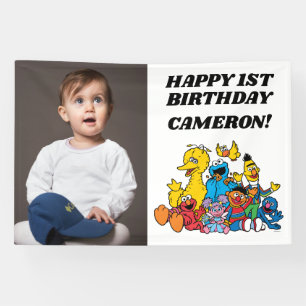 Simple Sesame Street Pals 1st Birthday Banner