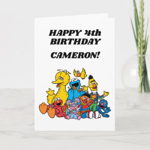 Simple Sesame Street Pals 1st Birthday Card
